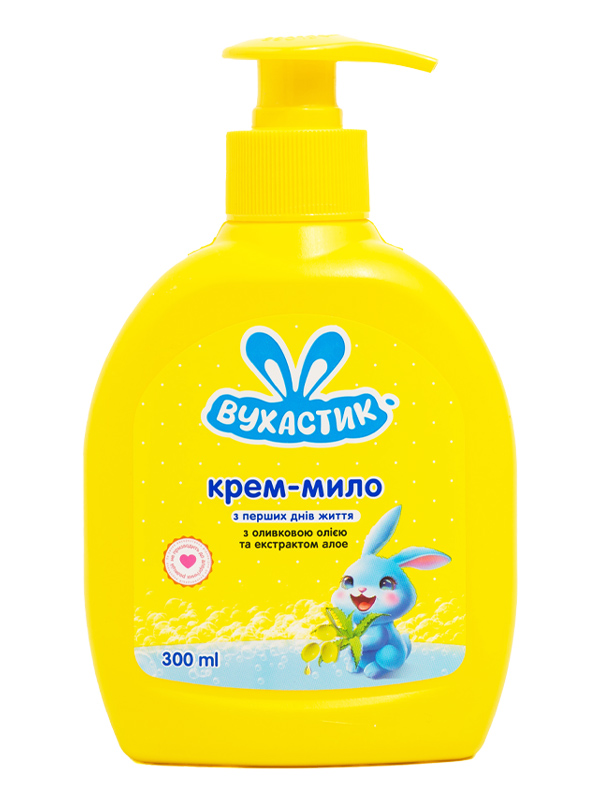 Вухастик крем-мило рідке д/дітей 300мл алое з дозатором, шт